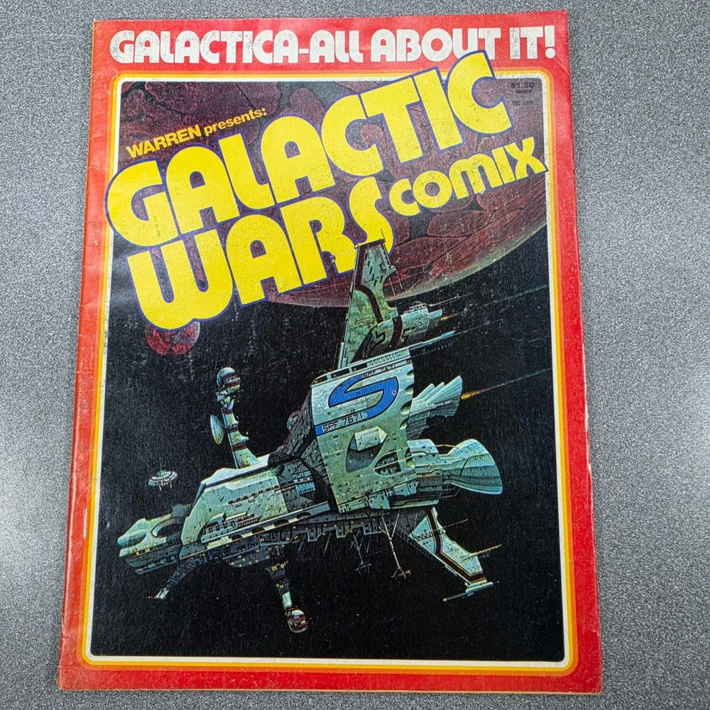 Galactic‎ Wars Comix Magazine Dec 1978 Red Good Battlestar Galactica Art